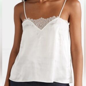 CAMI NYC white silk tank